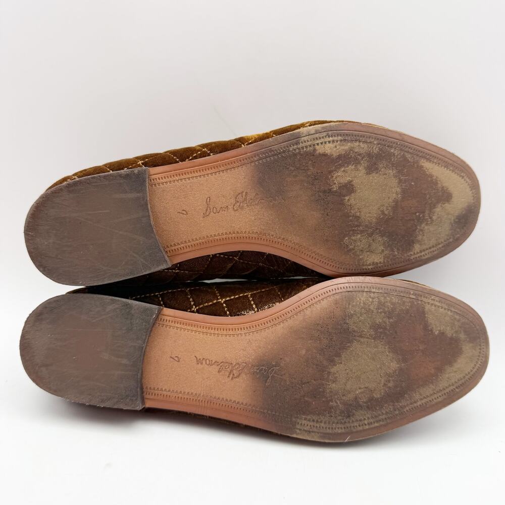 Sam Edelman Womens Loraine Regal Loafers Size 7 M EU 37 Camel Brown Cotton - Picture 9 of 12
